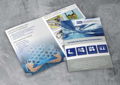 flyer with 4 pages lying on concrete floor